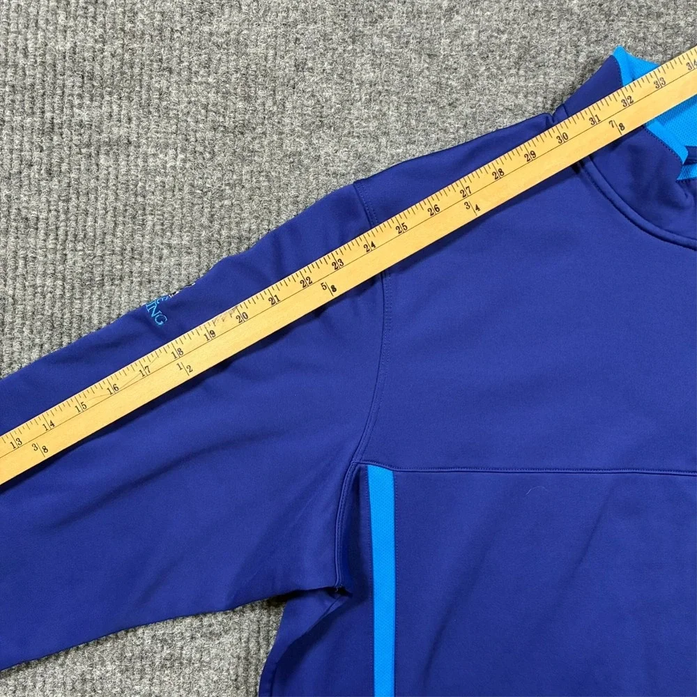 Nike Golf Mens Therma Fit Pullover Jacket XL Blue 1/4 Zip Athletic Performance